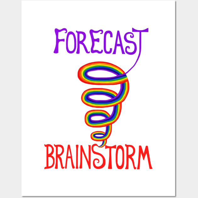 Forecast: Rainbow Tornado Brainstorm Wall Art by Art by Deborah Camp